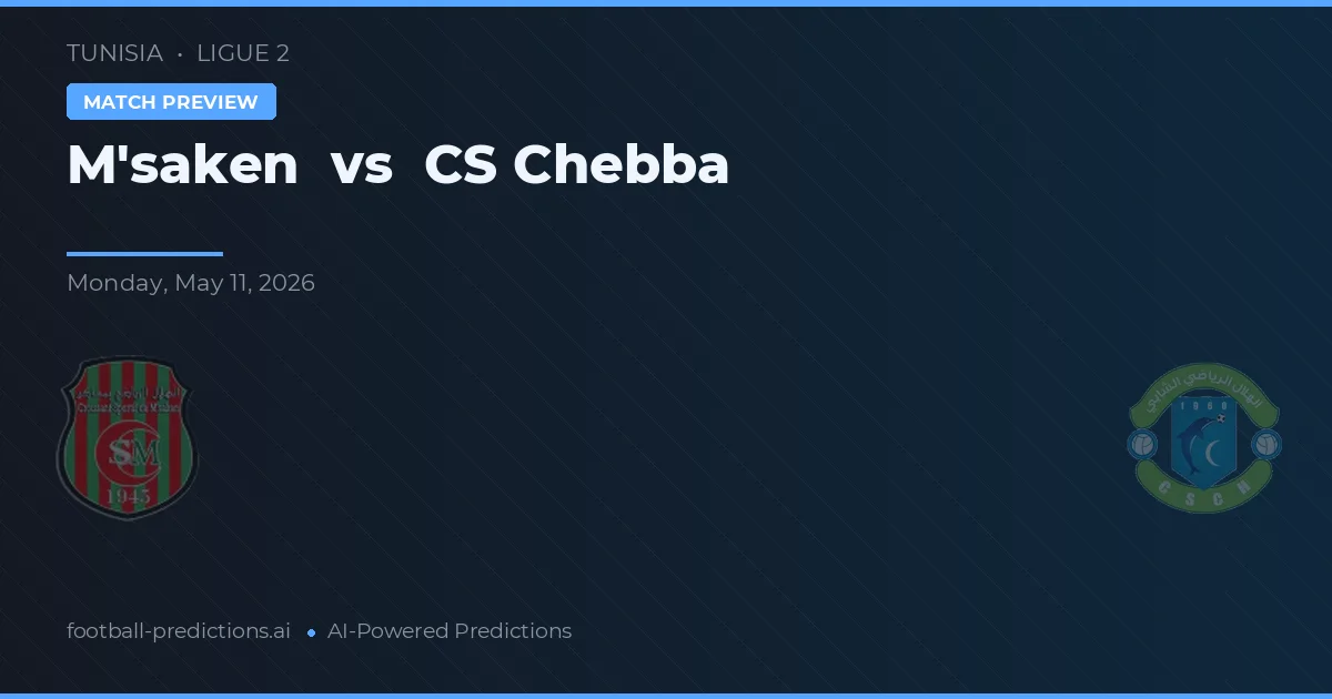 M'saken vs CS Chebba — typy i zapowiedź meczu
