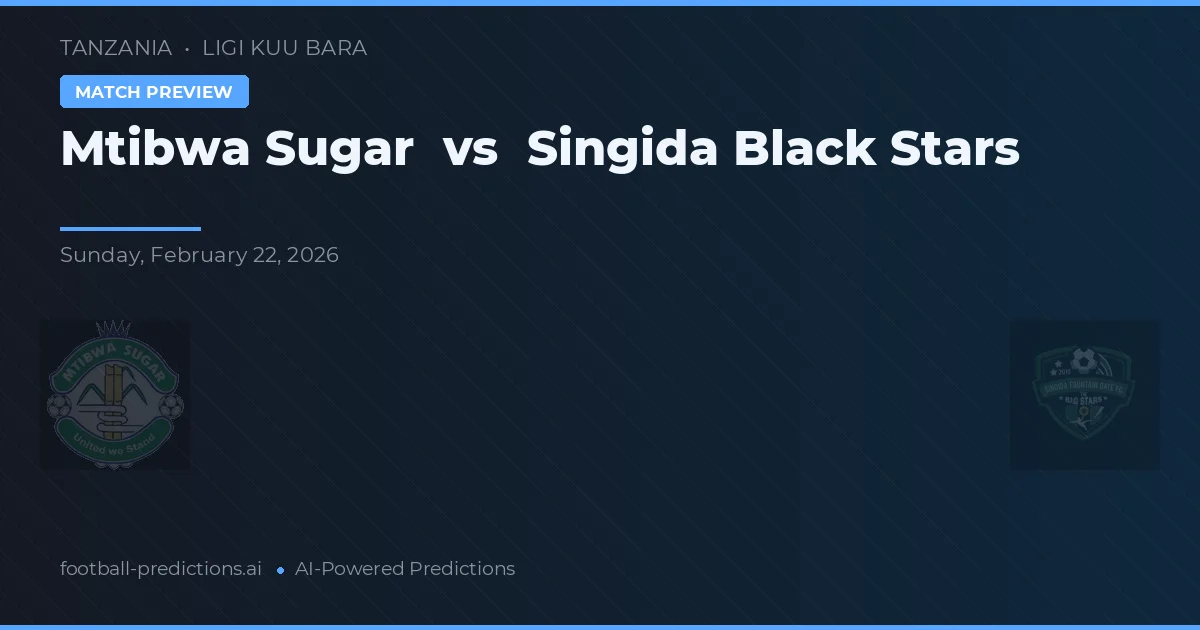 Mtibwa Sugar vs Singida Black Stars — typy i zapowiedź meczu