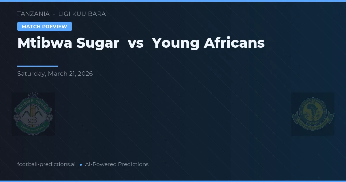 Mtibwa Sugar vs Young Africans — typy i zapowiedź meczu