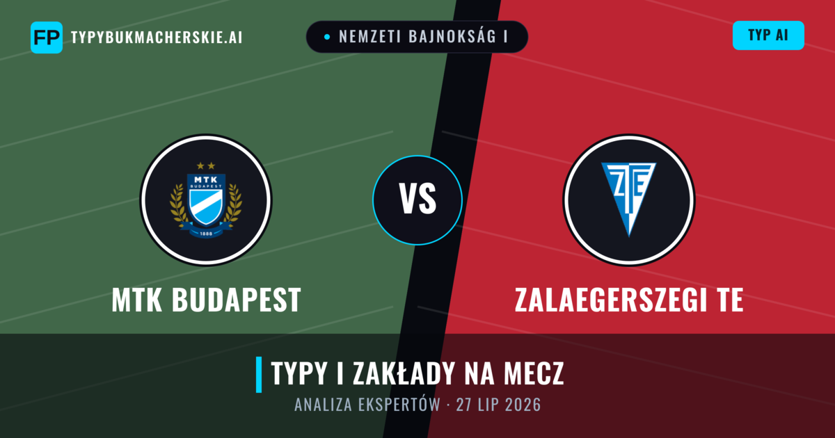 MTK Budapest vs Zalaegerszegi TE — typy i zapowiedź meczu