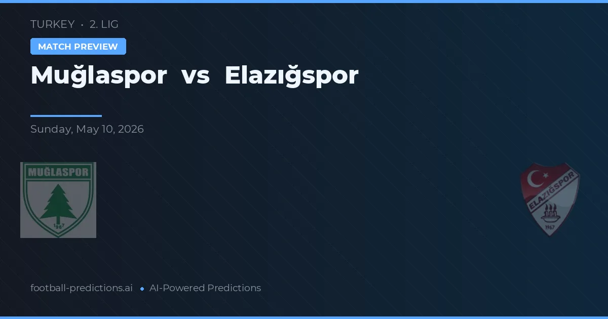 Muğlaspor vs Elazığspor — typy i zapowiedź meczu