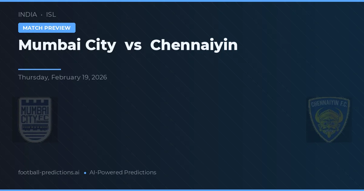 Mumbai City vs Chennaiyin — typy i zapowiedź meczu
