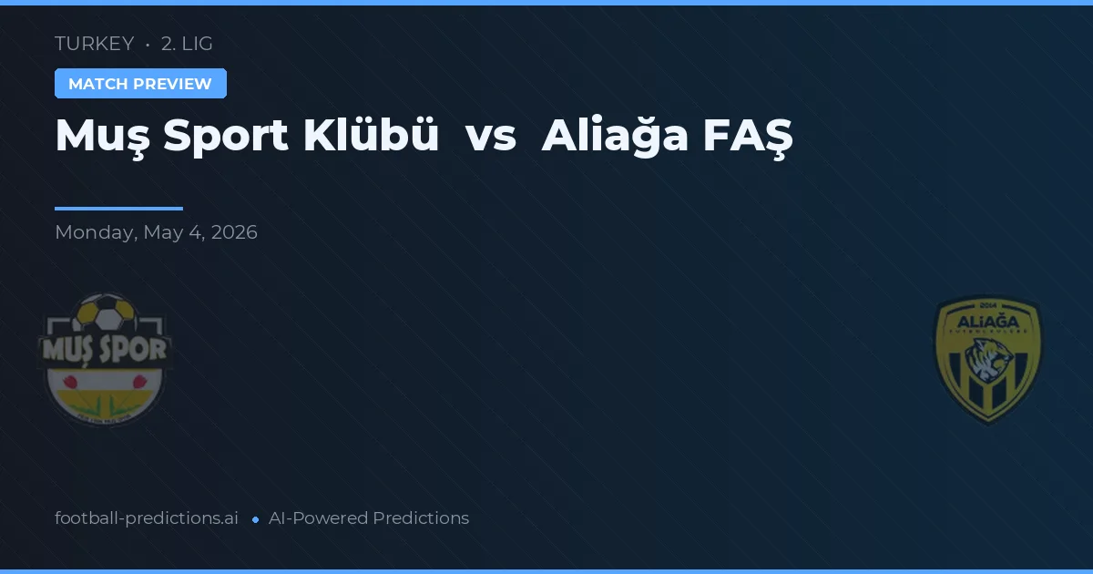 Muş Sport Klübü vs Aliağa Fener — typy i zapowiedź meczu