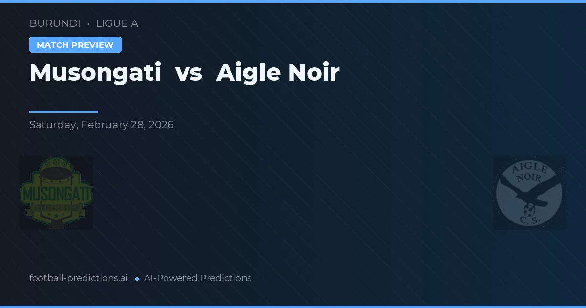 Musongati vs Aigle Noir — typy i zapowiedź meczu