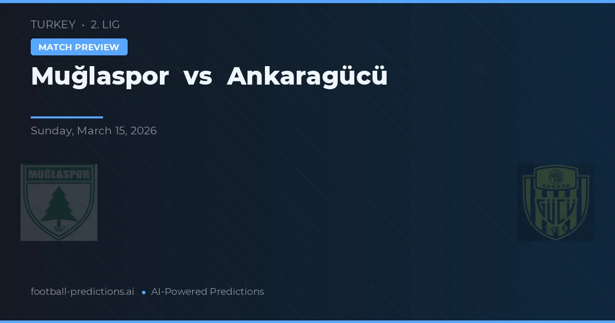 Muğlaspor vs Ankaragücü — typy i zapowiedź meczu