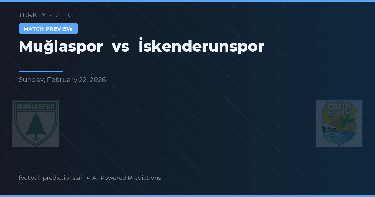 Muğlaspor vs İskenderunspor — typy i zapowiedź meczu
