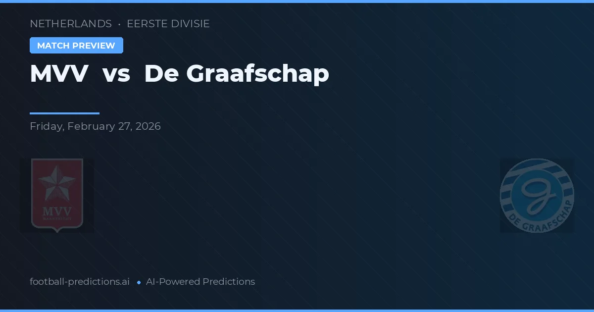 MVV Maastricht vs De Graafschap — typy i zapowiedź meczu
