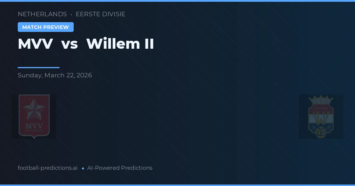 MVV Maastricht vs Willem II — typy i zapowiedź meczu