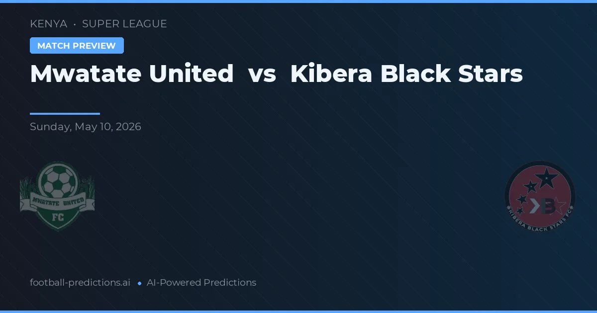 Mwatate United vs Kibera Black Stars — typy i zapowiedź meczu