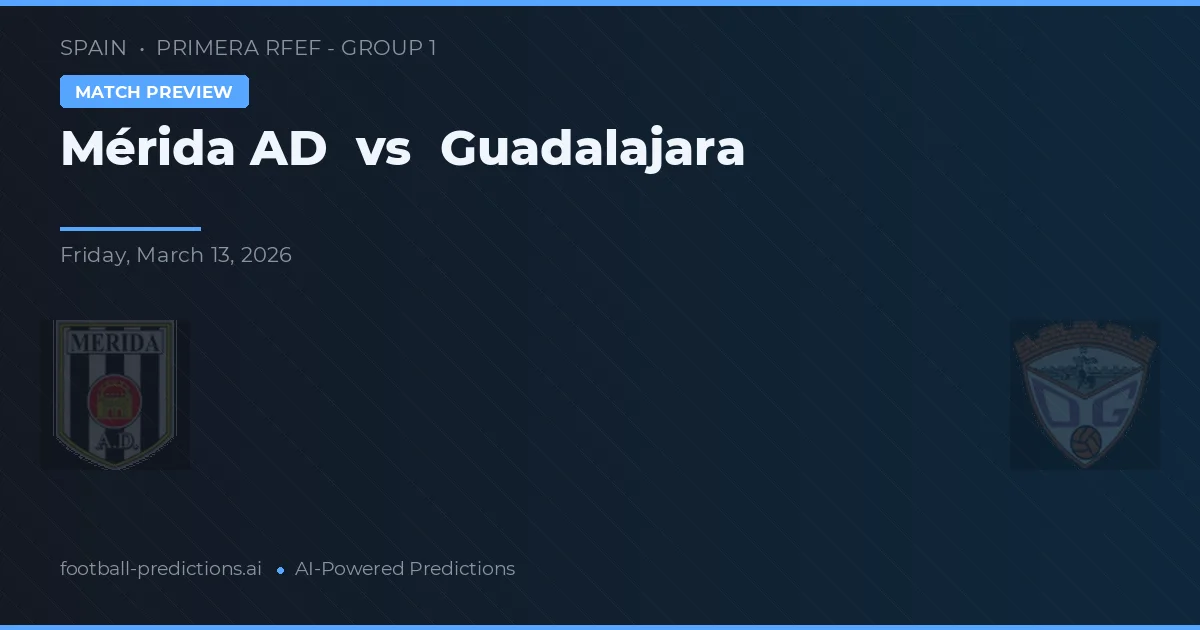 Mérida AD vs Guadalajara — typy i zapowiedź meczu