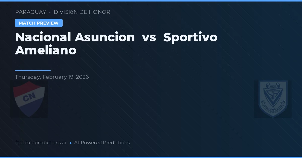 Nacional Asunción vs Sportivo Ameliano — typy i zapowiedź meczu