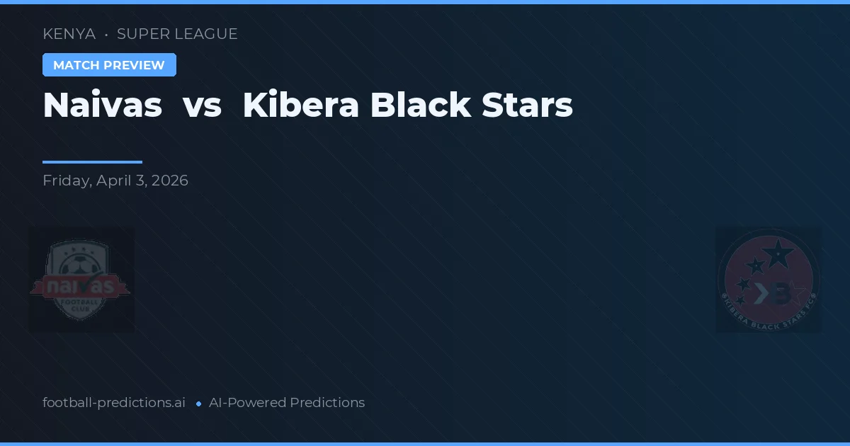 Naivas vs Kibera Black Stars — typy i zapowiedź meczu