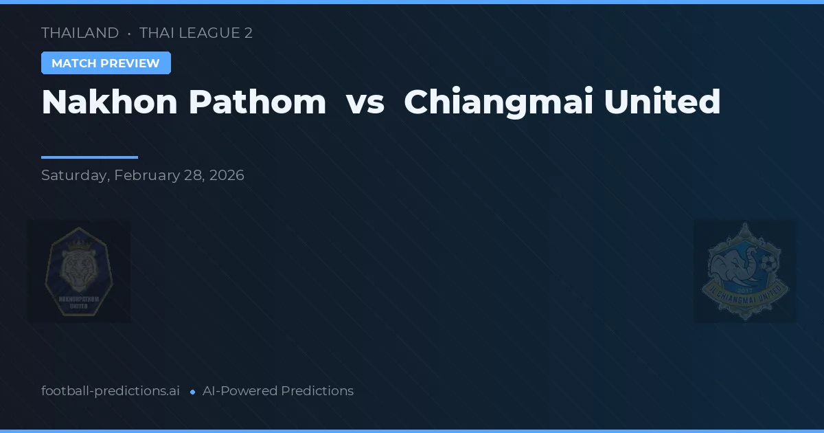 Nakhon Pátom vs Chiangmai United — typy i zapowiedź meczu