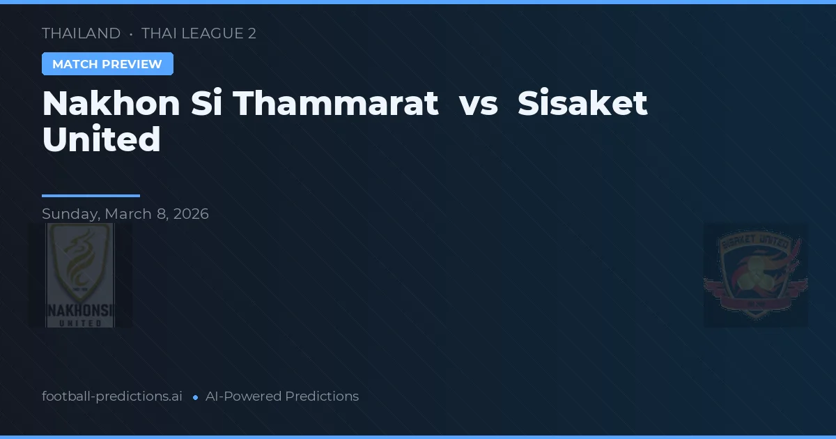 Nakhon Si Thammarat vs Sisaket United — typy i zapowiedź meczu