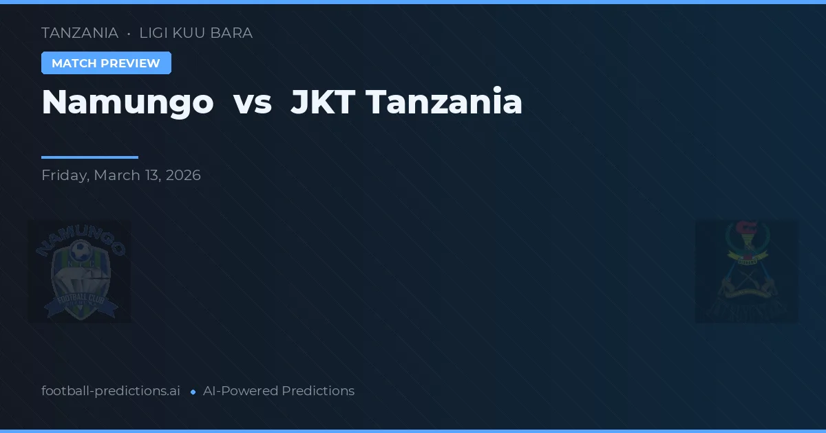Namungo vs JKT Tanzania — typy i zapowiedź meczu