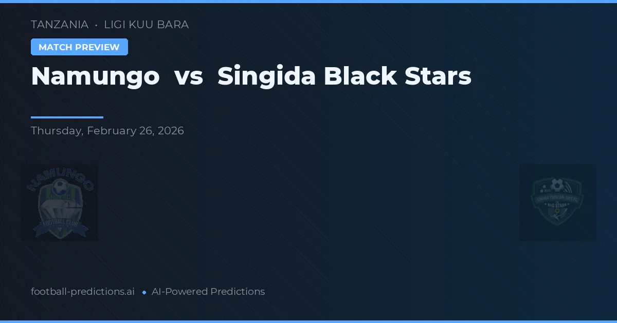 Namungo vs Singida Black Stars — typy i zapowiedź meczu