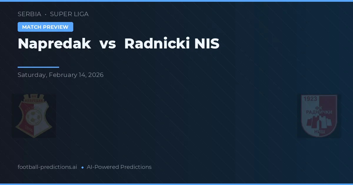 Napredak vs Radnički Niš — typy i zapowiedź meczu