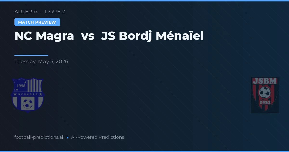 NC Magra vs JS Bordj Ménaïel — typy i zapowiedź meczu