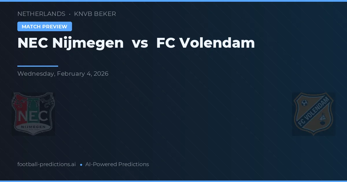 NEC Nijmegen vs FC Volendam — typy i zapowiedź meczu