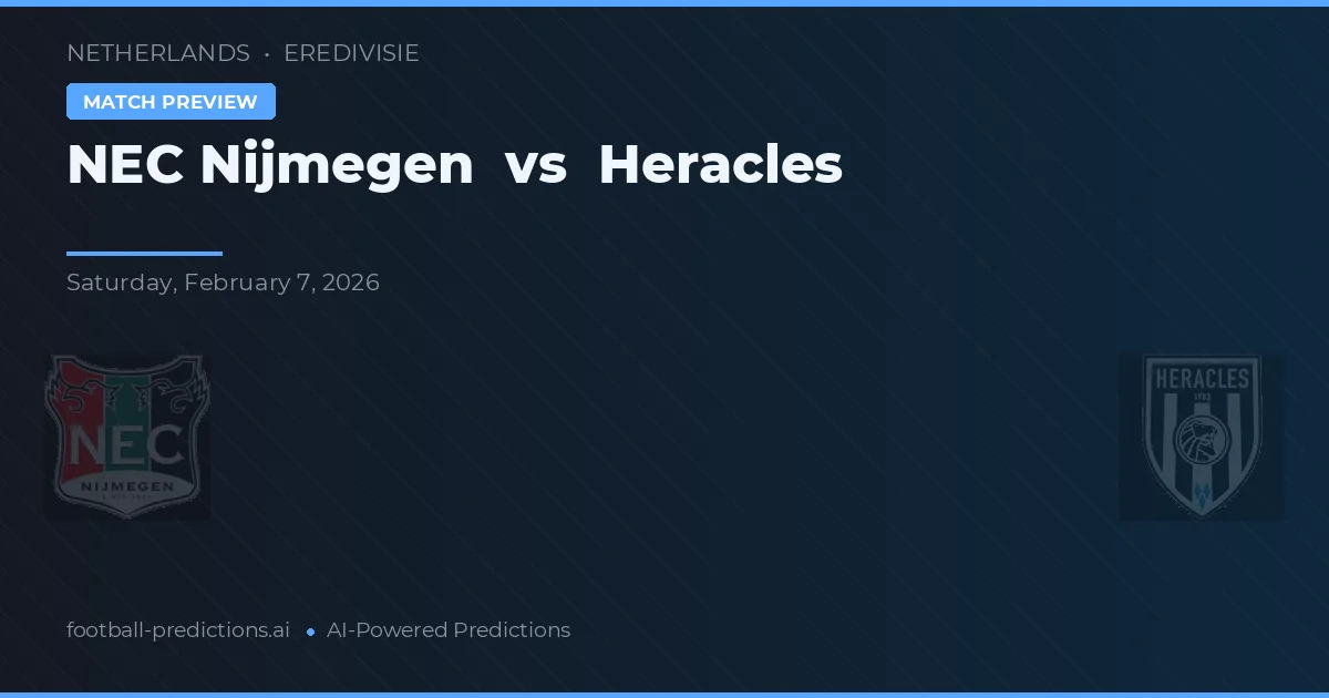NEC Nijmegen vs Heracles — typy i zapowiedź meczu