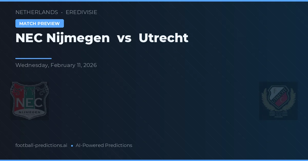 NEC Nijmegen vs Utrecht — typy i zapowiedź meczu