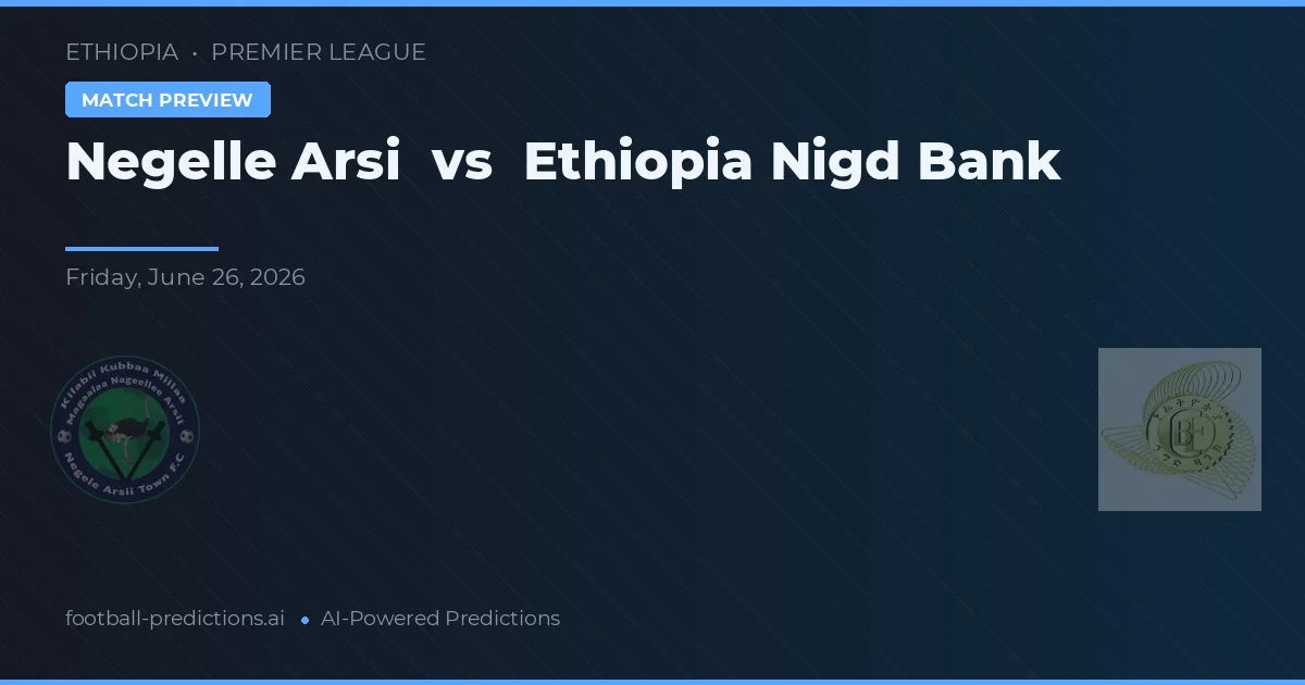 Negelle Arsi vs Etiopia Nigd Bank — typy i zapowiedź meczu