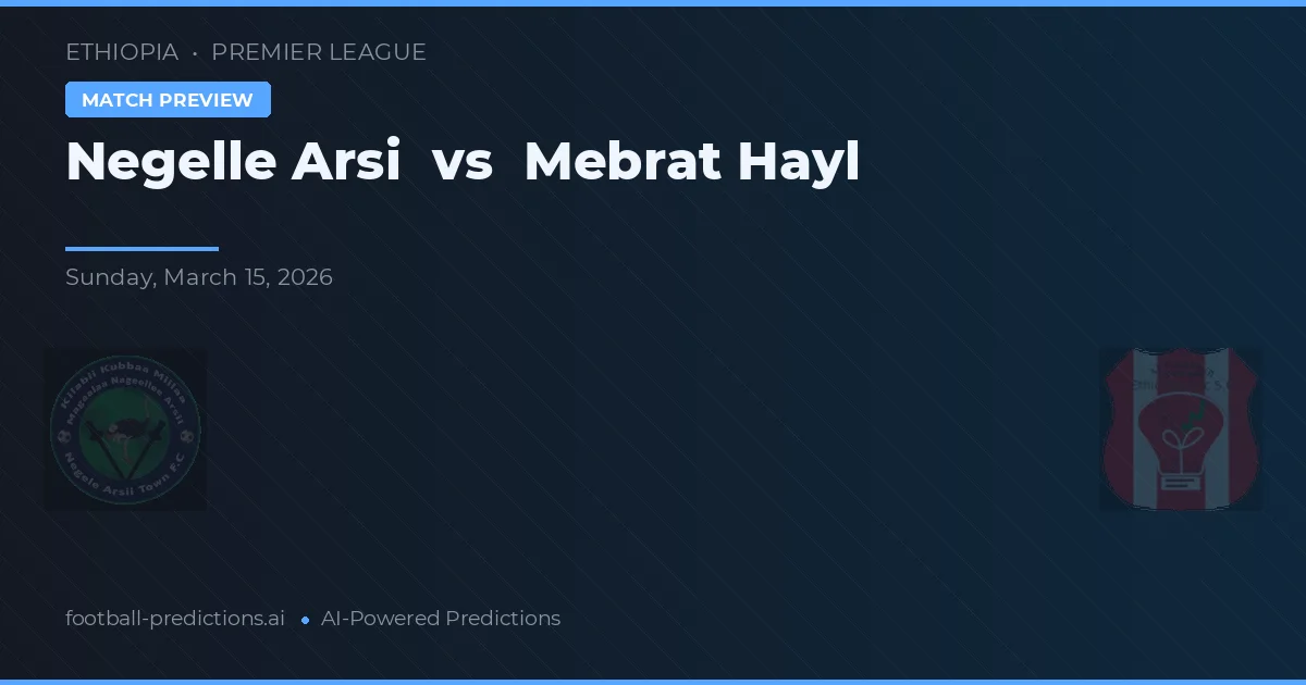 Negelle Arsi vs Mebrat Hayl — typy i zapowiedź meczu