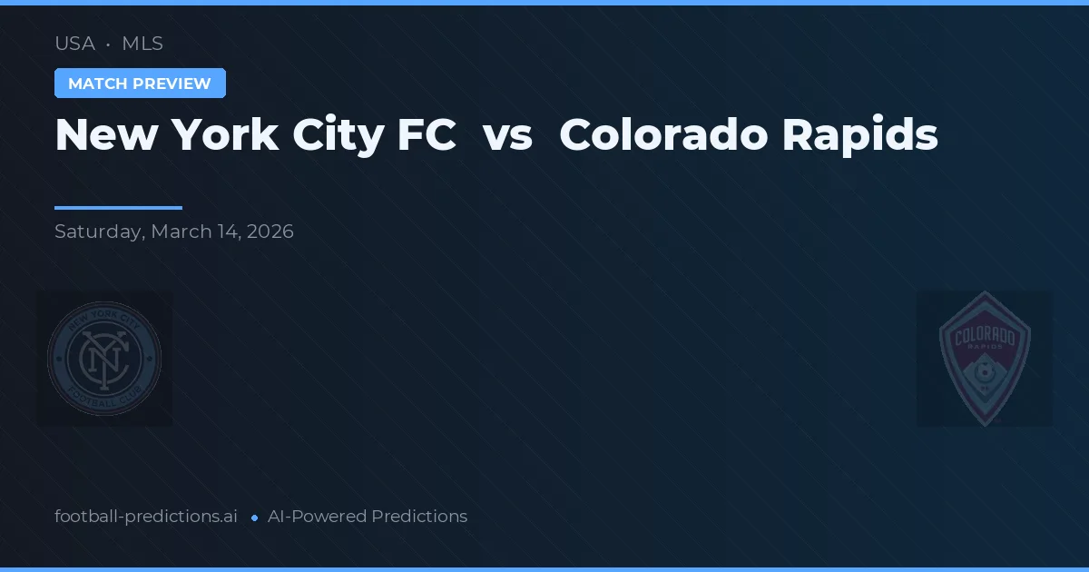 New York City FC vs Colorado Rapids — typy i zapowiedź meczu