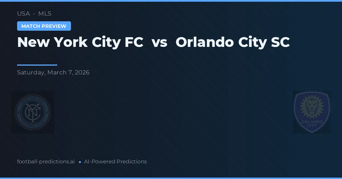 New York City FC vs Orlando City SC — typy i zapowiedź meczu