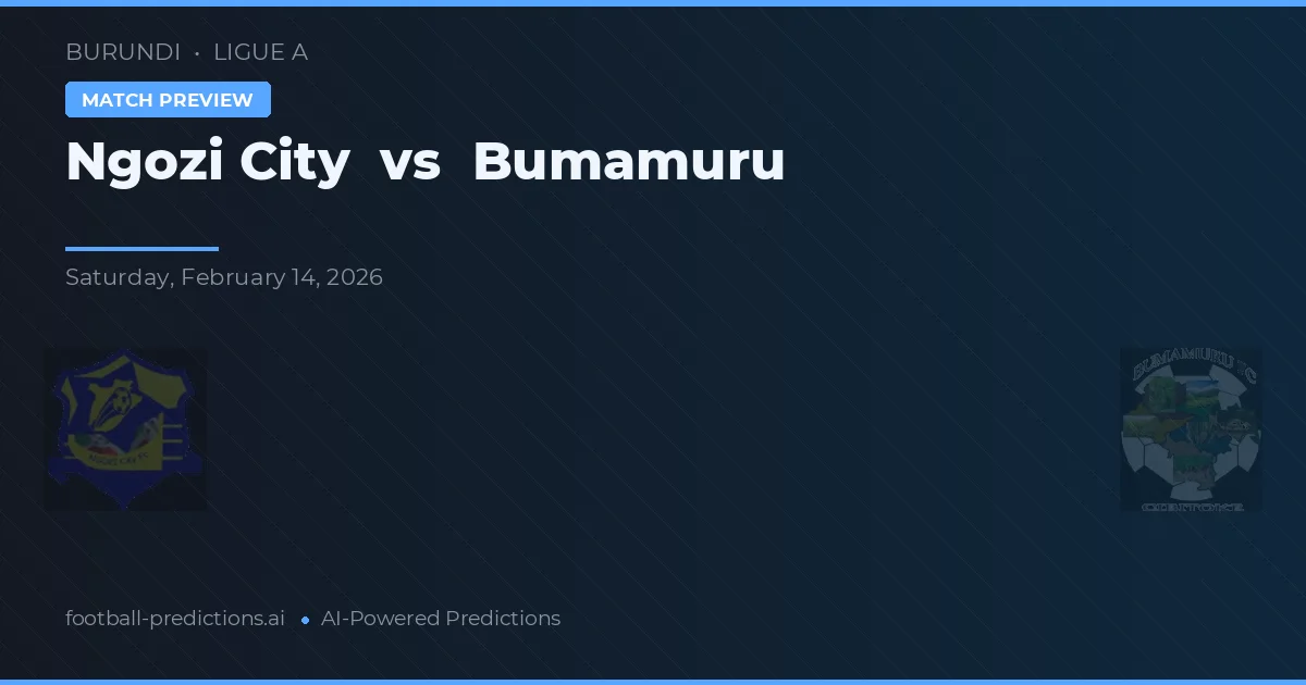Ngozi City vs Bumamuru — typy i zapowiedź meczu