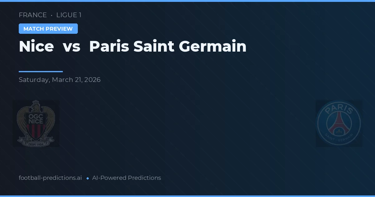 Nice vs Paris Saint-Germain — typy i zapowiedź meczu