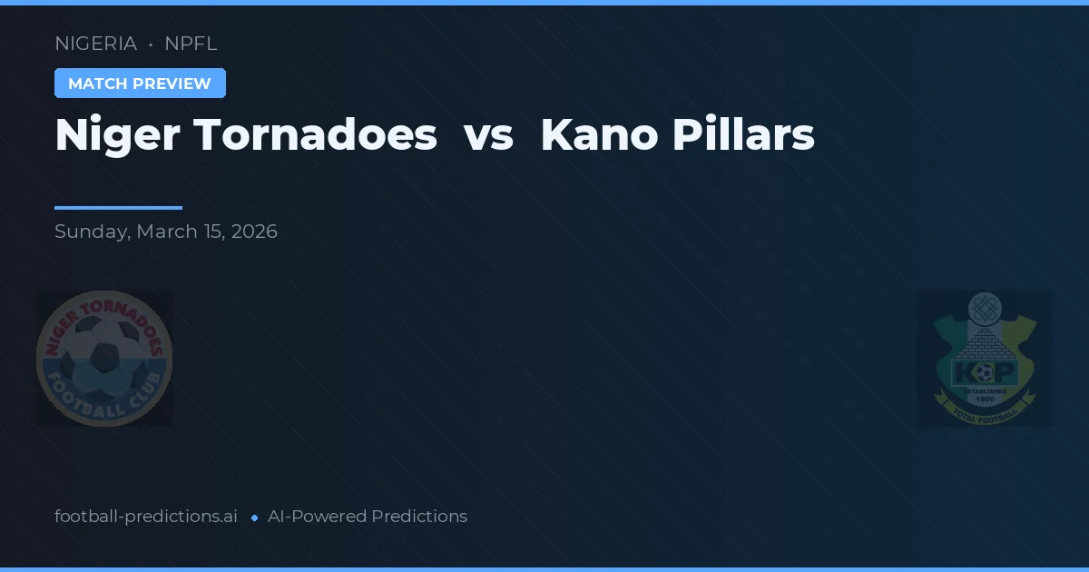 Niger Tornadoes vs Kano Pillars — typy i zapowiedź meczu