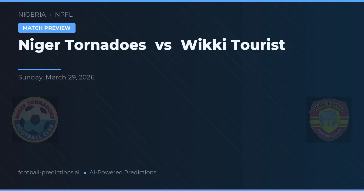 Niger Tornadoes vs Wikki Tourist — typy i zapowiedź meczu