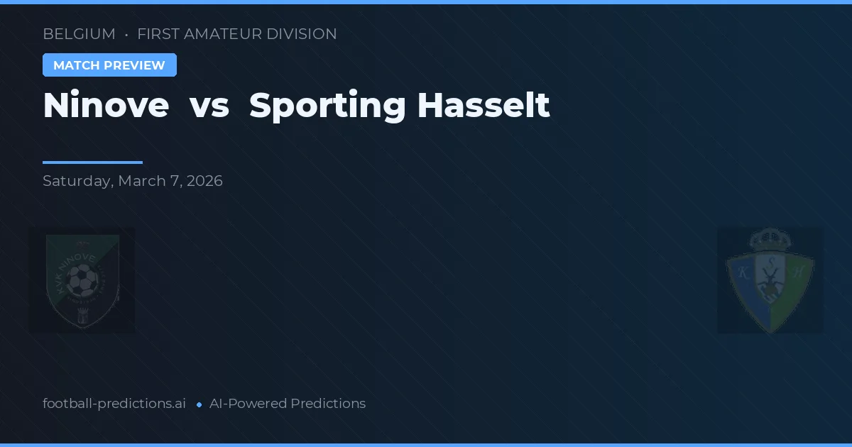 Ninove vs Sporting Hasselt — typy i zapowiedź meczu