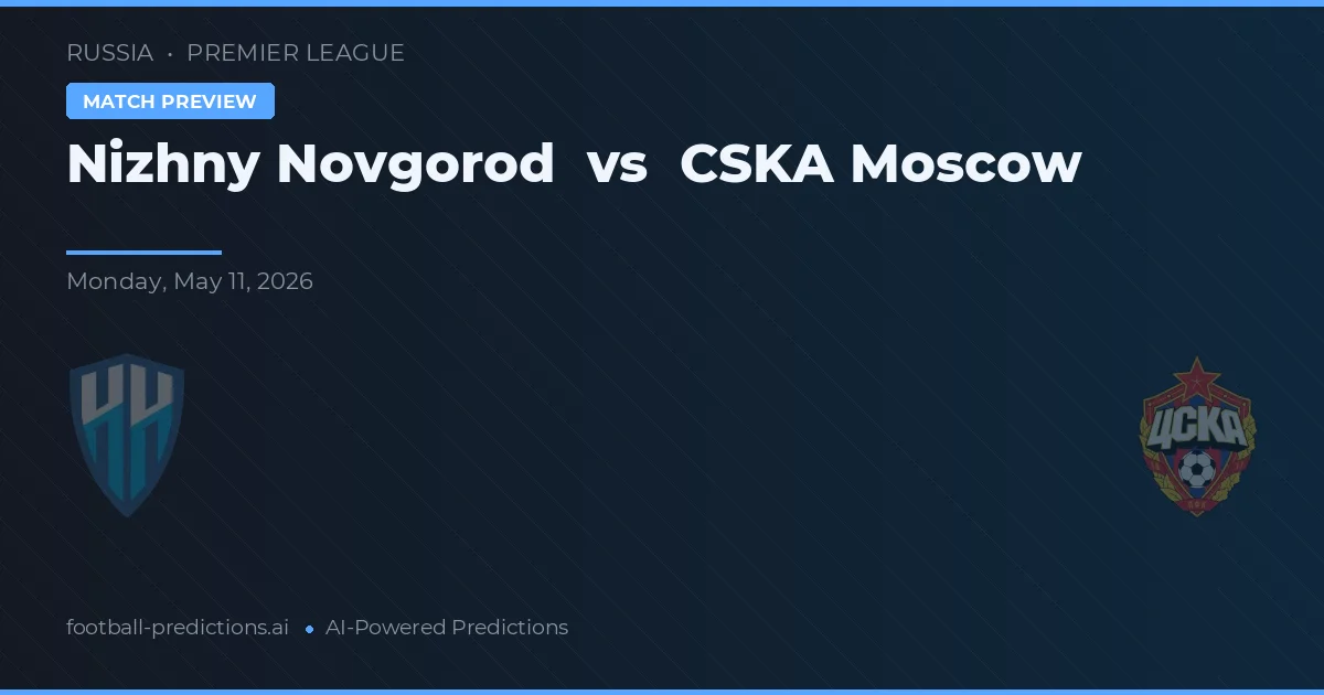 Nizhny Novgorod vs CSKA Moskwa — typy i zapowiedź meczu