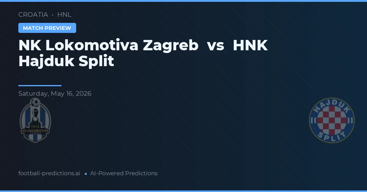 NK Lokomotiva Zagrzeb vs HNK Hajduk Split — typy i zapowiedź meczu