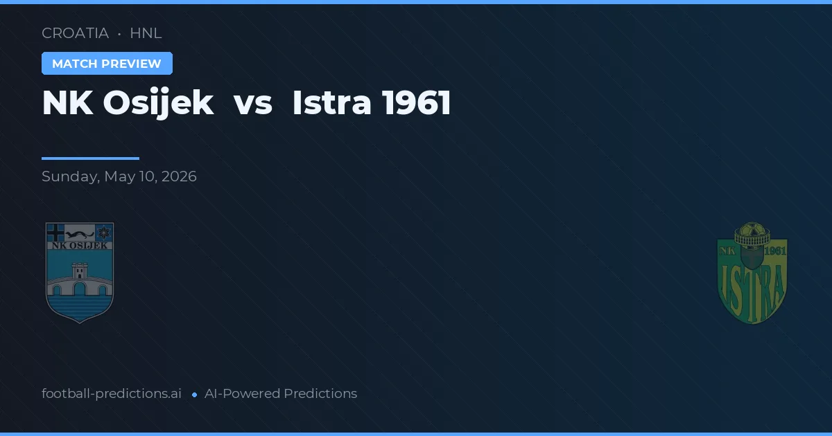 NK Osijek vs Istra 1961 — typy i zapowiedź meczu