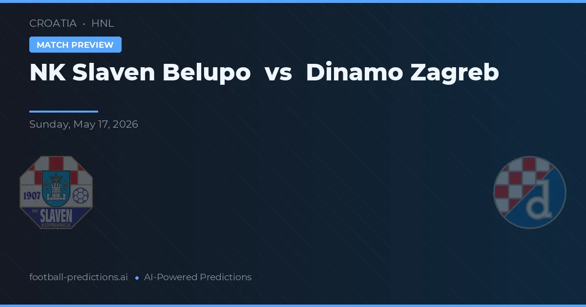 NK Slaven Belupo vs Dinamo Zagrzeb — typy i zapowiedź meczu