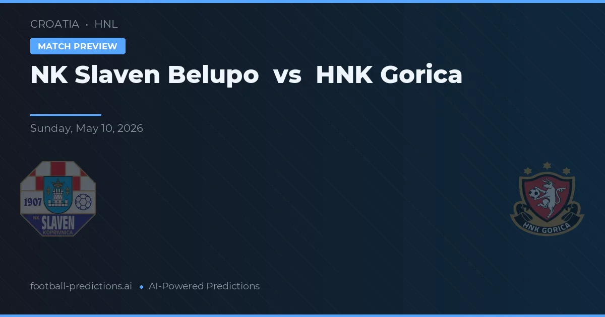NK Slaven Belupo vs HNK Gorica — typy i zapowiedź meczu