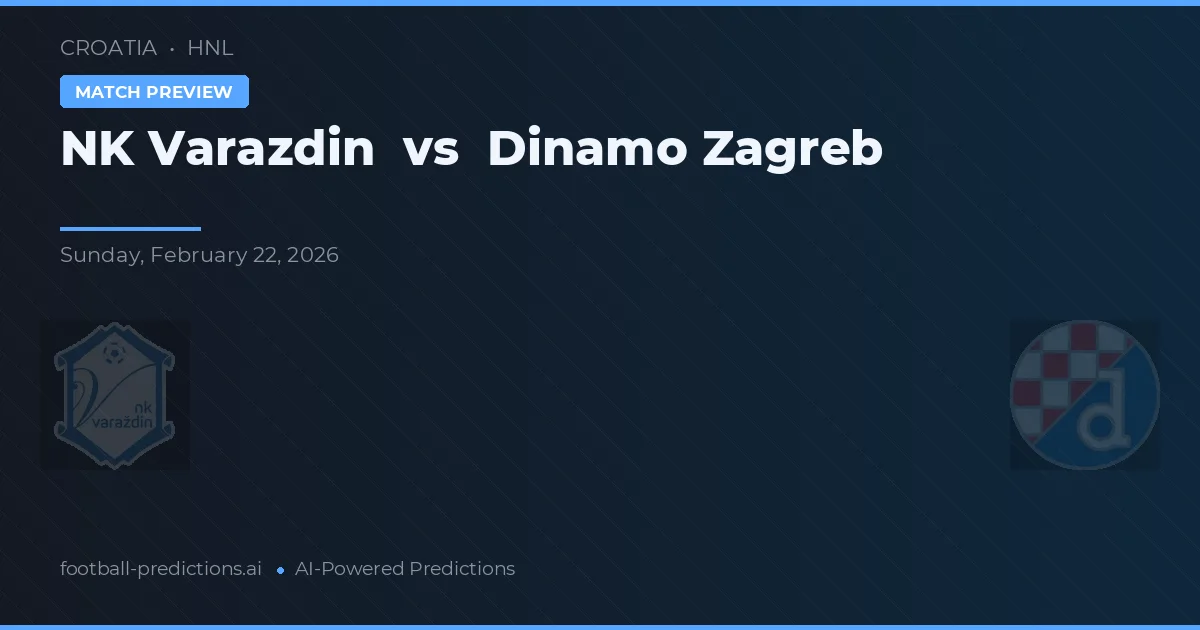 NK Varaždin vs Dinamo Zagrzeb — typy i zapowiedź meczu