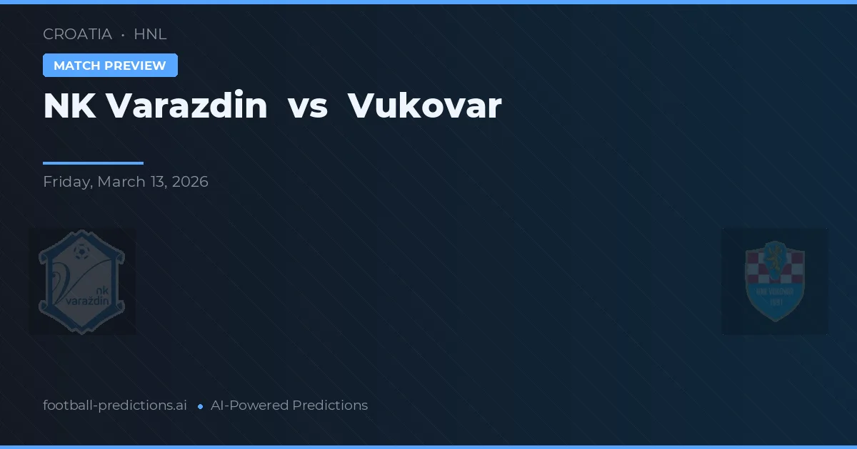 NK Varaždin vs Vukovar — typy i zapowiedź meczu