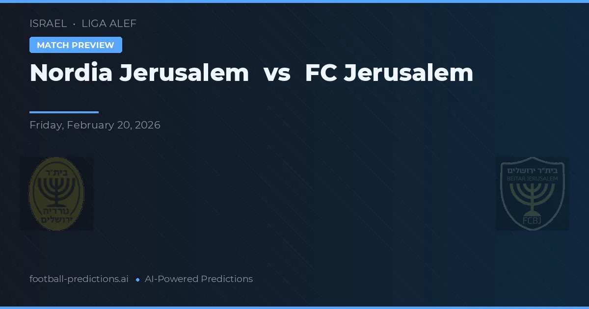 Nordia Jerozolima vs FC Jerozolima — typy i zapowiedź meczu