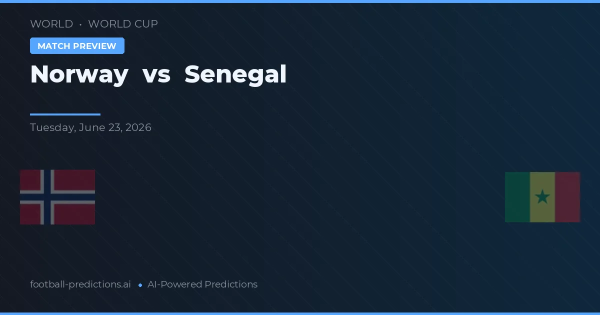 Norwegia vs Senegal — typy i zapowiedź meczu