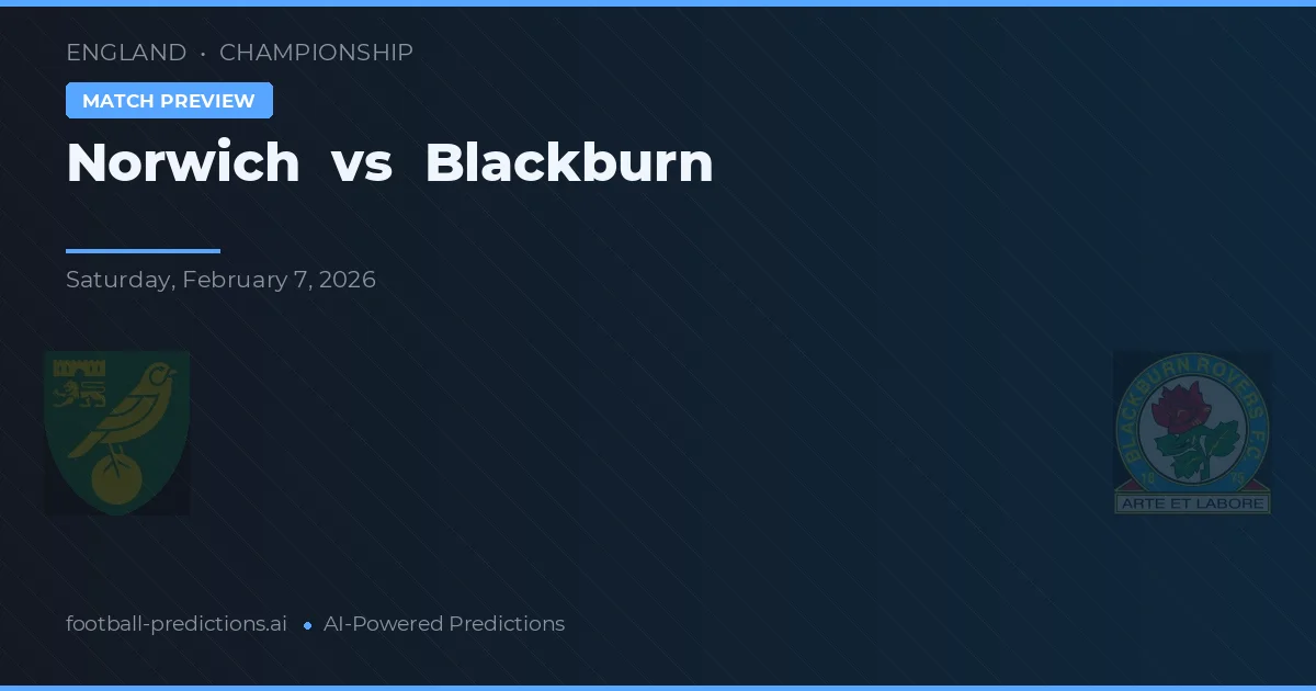 Norwich vs Blackburn — typy i zapowiedź meczu