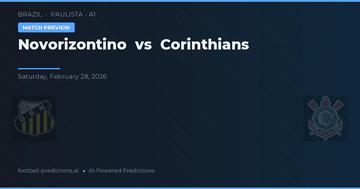 Novorizontino vs Corinthians — typy i zapowiedź meczu