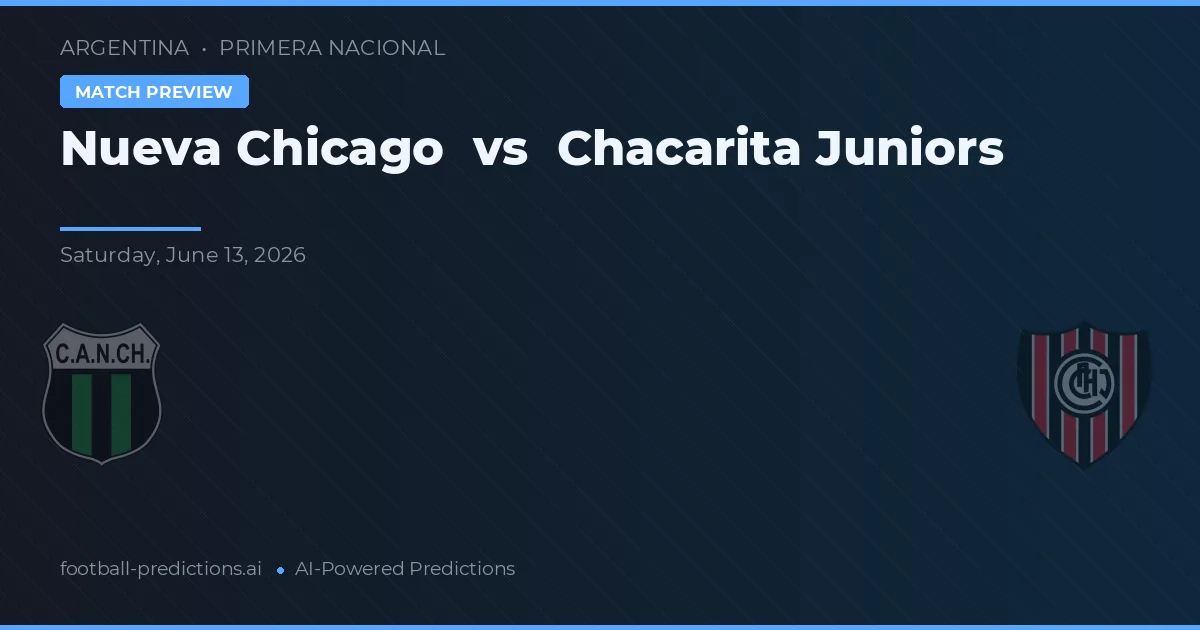 Nueva Chicago vs Chacarita Juniors — typy i zapowiedź meczu