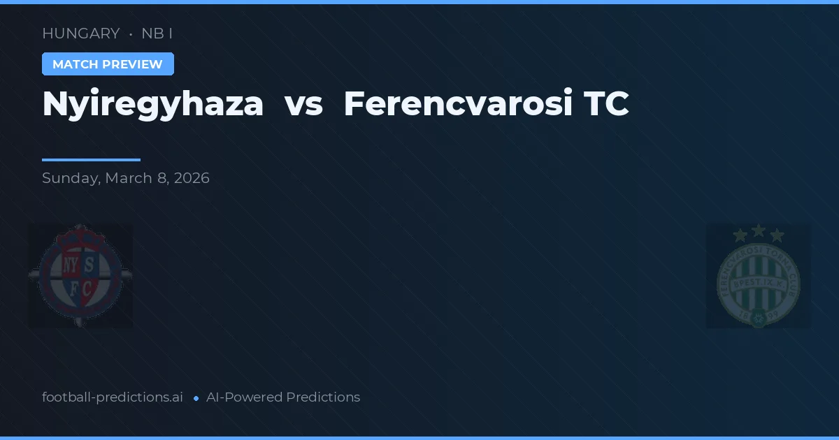 Nyíregyháza vs Ferencváros TC — typy i zapowiedź meczu