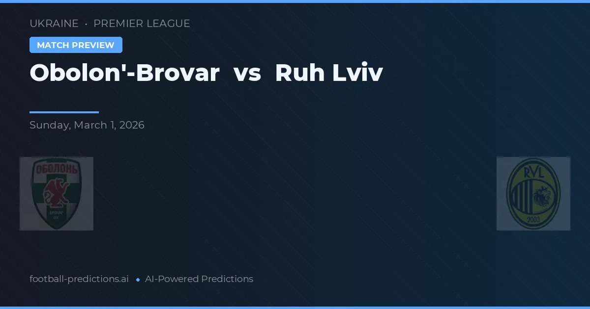 Obolon'-Brovar vs Ruch Lwów — typy i zapowiedź meczu