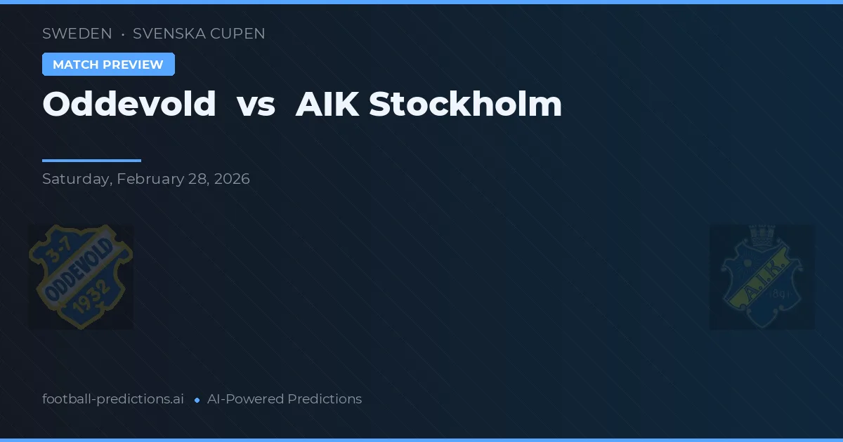 Oddevold vs AIK Stockholm — typy i zapowiedź meczu