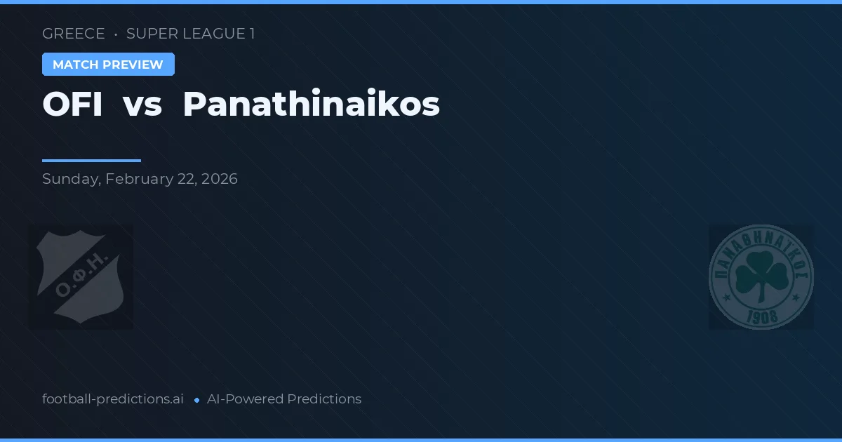 OFI Kreta vs Panathinaikos — typy i zapowiedź meczu
